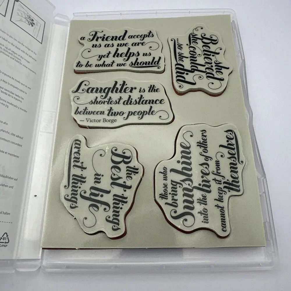 Stampin' Up! - Rubber Stamp Cling Feel Goods  # 129684 Sentiments